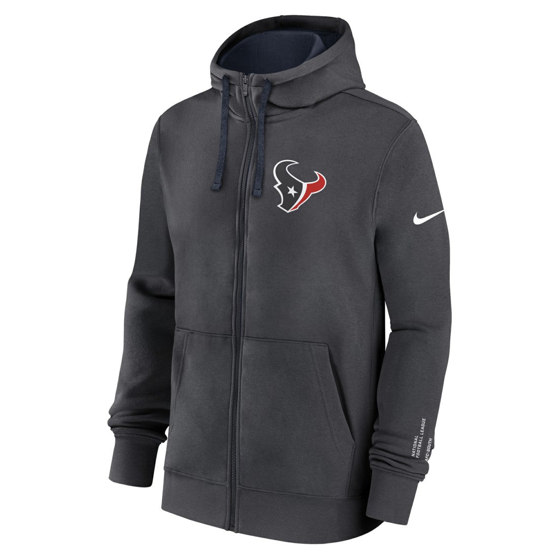 Houston Texans Primetime Club Full-Zip Hoodie Anthracite