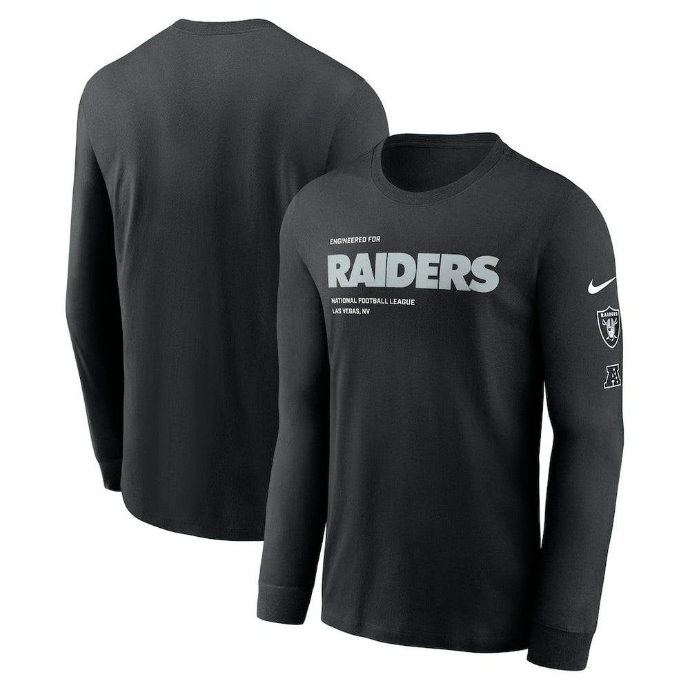 Las Vegas Raiders Play to Win Essential Long Sleeve T-Shirt Black