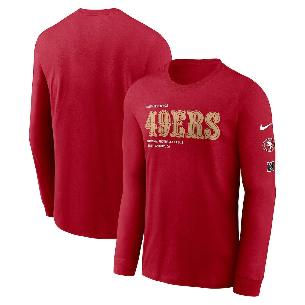 San Francisco 49ers Play to Win Essential Long Sleeve T-Shirt Scarlet