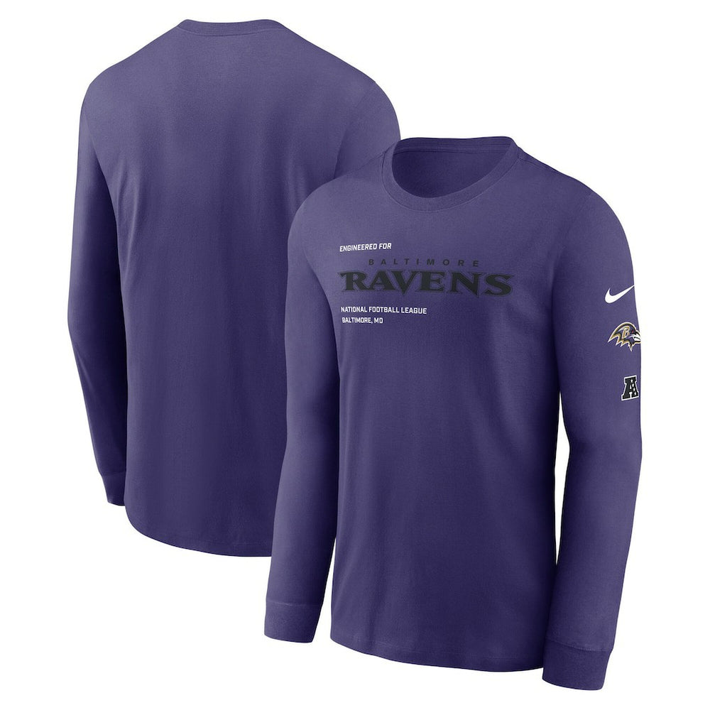 Baltimore Ravens Play to Win Essential Long Sleeve T-Shirt Purple