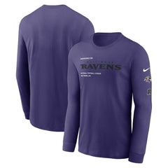 Baltimore Ravens Play to Win Essential Long Sleeve T-Shirt Purple