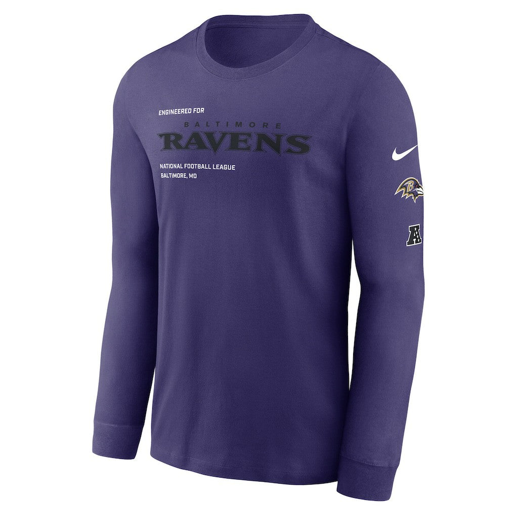Baltimore Ravens Play to Win Essential Long Sleeve T-Shirt Purple