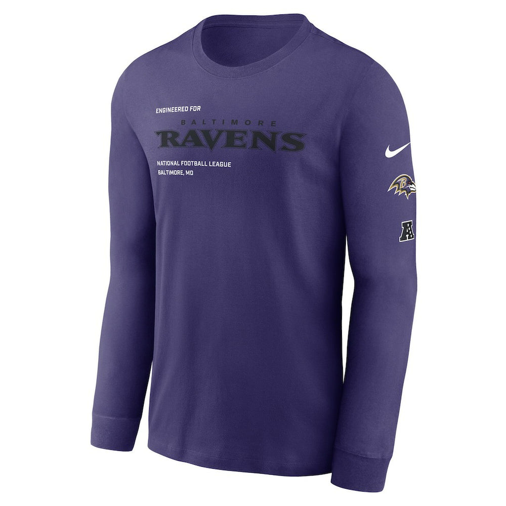 Baltimore Ravens Play to Win Essential Long Sleeve T-Shirt Purple