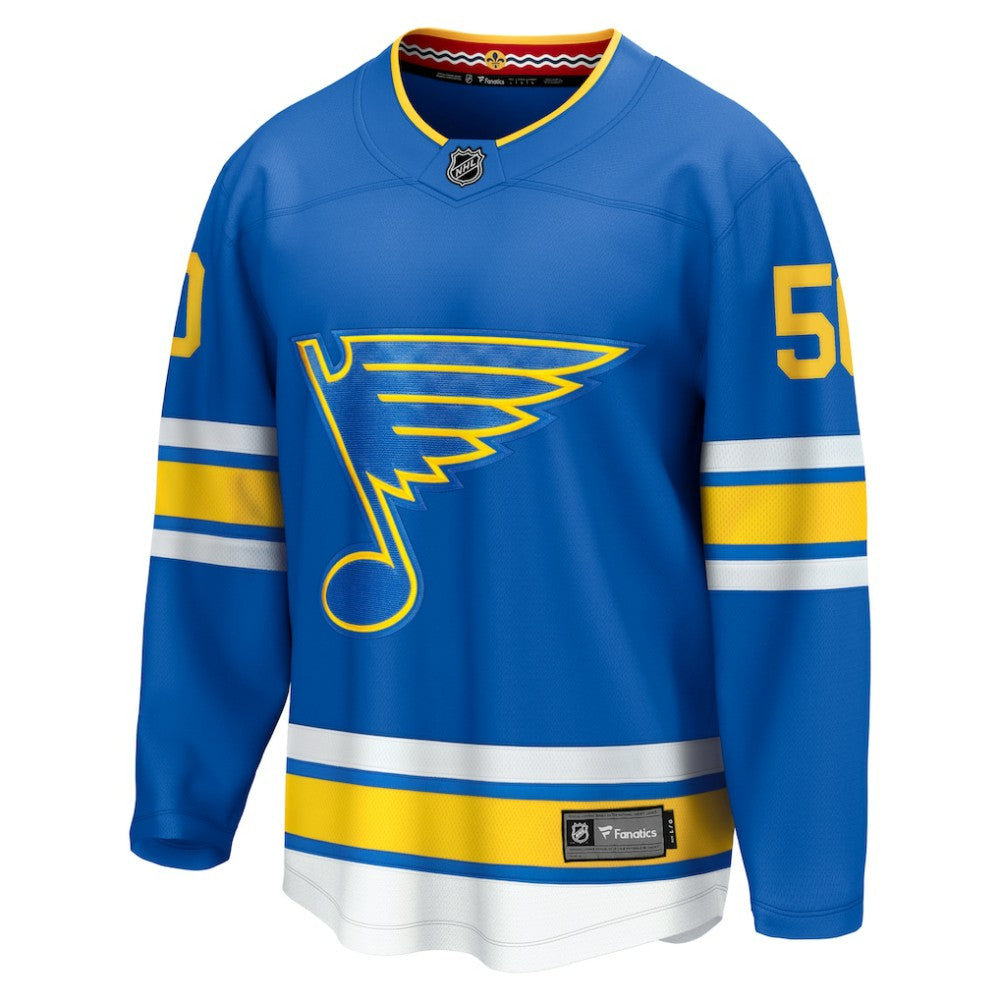 NHL Jordan Binnington St. Louis Blues Fanatics Home Breakaway Player Jersey - Blue