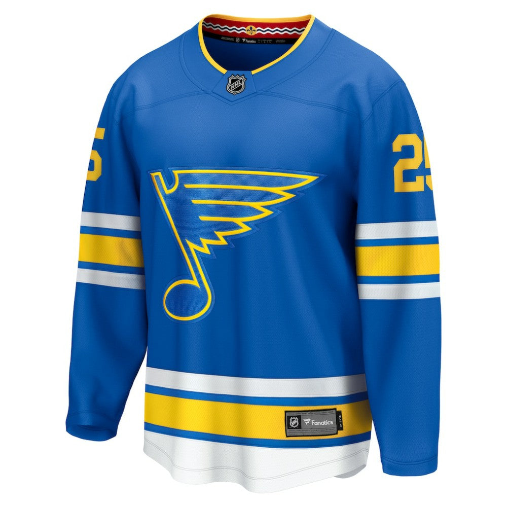 NHL Jordan Kyrou St. Louis Blues Fanatics Home Breakaway Player Jersey - Blue