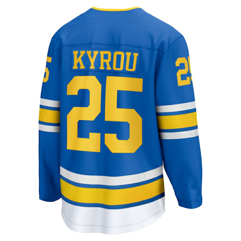 NHL Jordan Kyrou St. Louis Blues Fanatics Home Breakaway Player Jersey - Blue