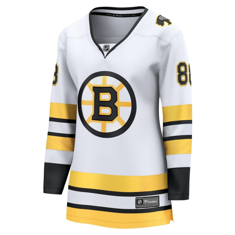 NHL David Pastrnak Boston Bruins Fanatics Women's Away Breakaway Player Jersey - White
