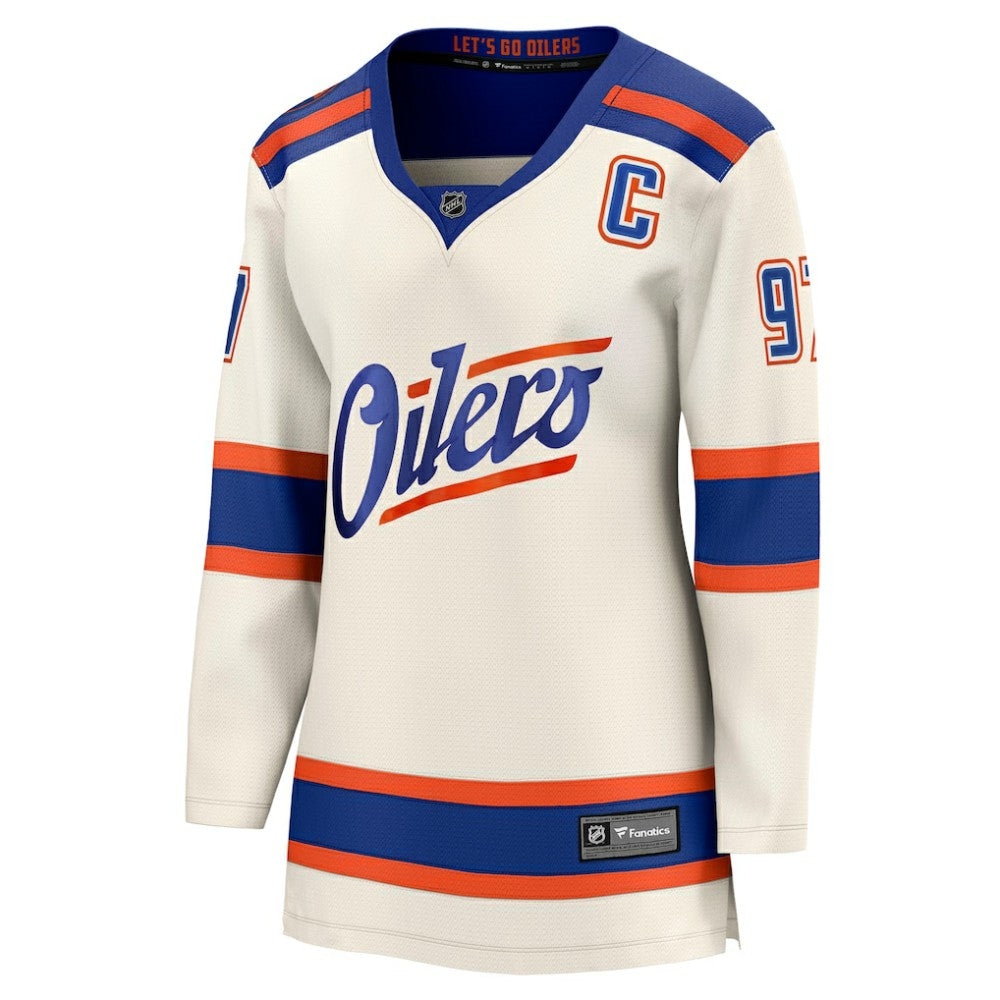 NHL Connor McDavid Edmonton Oilers Fanatics Women's Alternate Breakaway Jersey - Light Beige