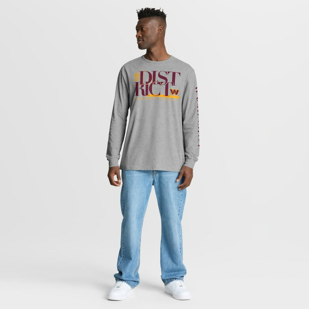 Washington Commanders Hometown Sweep Legacy Long Sleeve T-Shirt Heather Gray