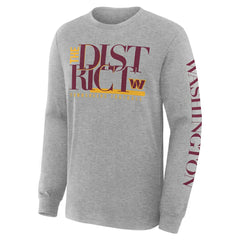 Washington Commanders Hometown Sweep Legacy Long Sleeve T-Shirt Heather Gray