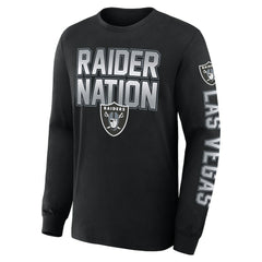 Las Vegas Raiders Hometown Sweep Legacy Long Sleeve T-Shirt Black