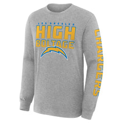 Los Angeles Chargers Hometown Sweep Legacy Long Sleeve T-Shirt Heather Gray