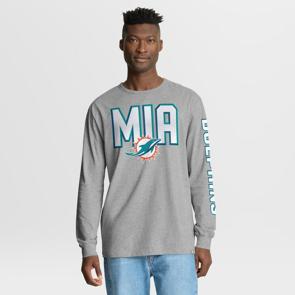 Miami Dolphins Hometown Sweep Legacy Long Sleeve T-Shirt Heather Gray