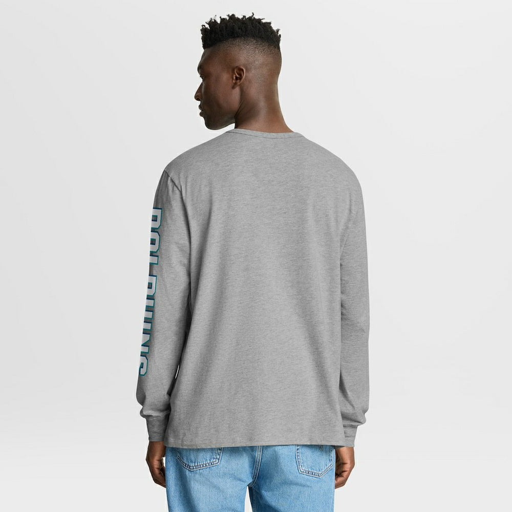 Miami Dolphins Hometown Sweep Legacy Long Sleeve T-Shirt Heather Gray