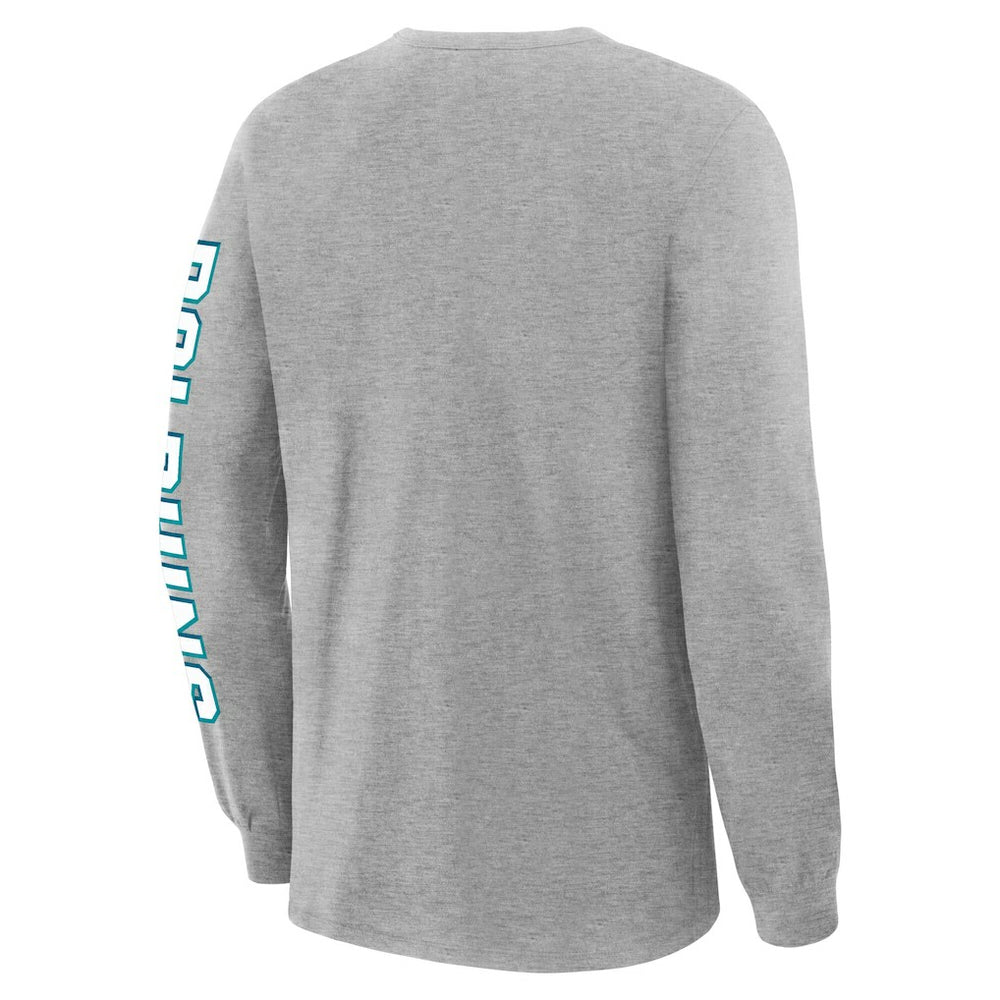 Miami Dolphins Hometown Sweep Legacy Long Sleeve T-Shirt Heather Gray