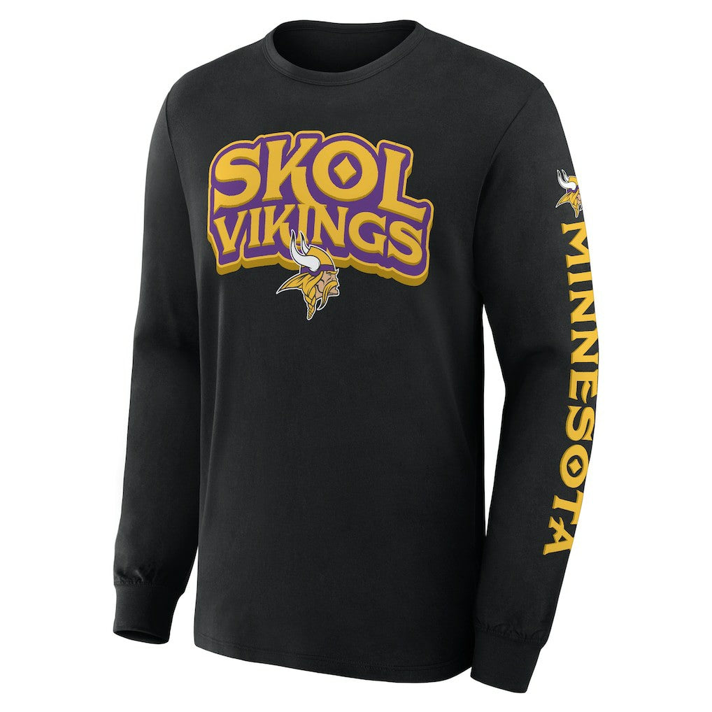 Minnesota Vikings Hometown Sweep Legacy Long Sleeve T-Shirt Black