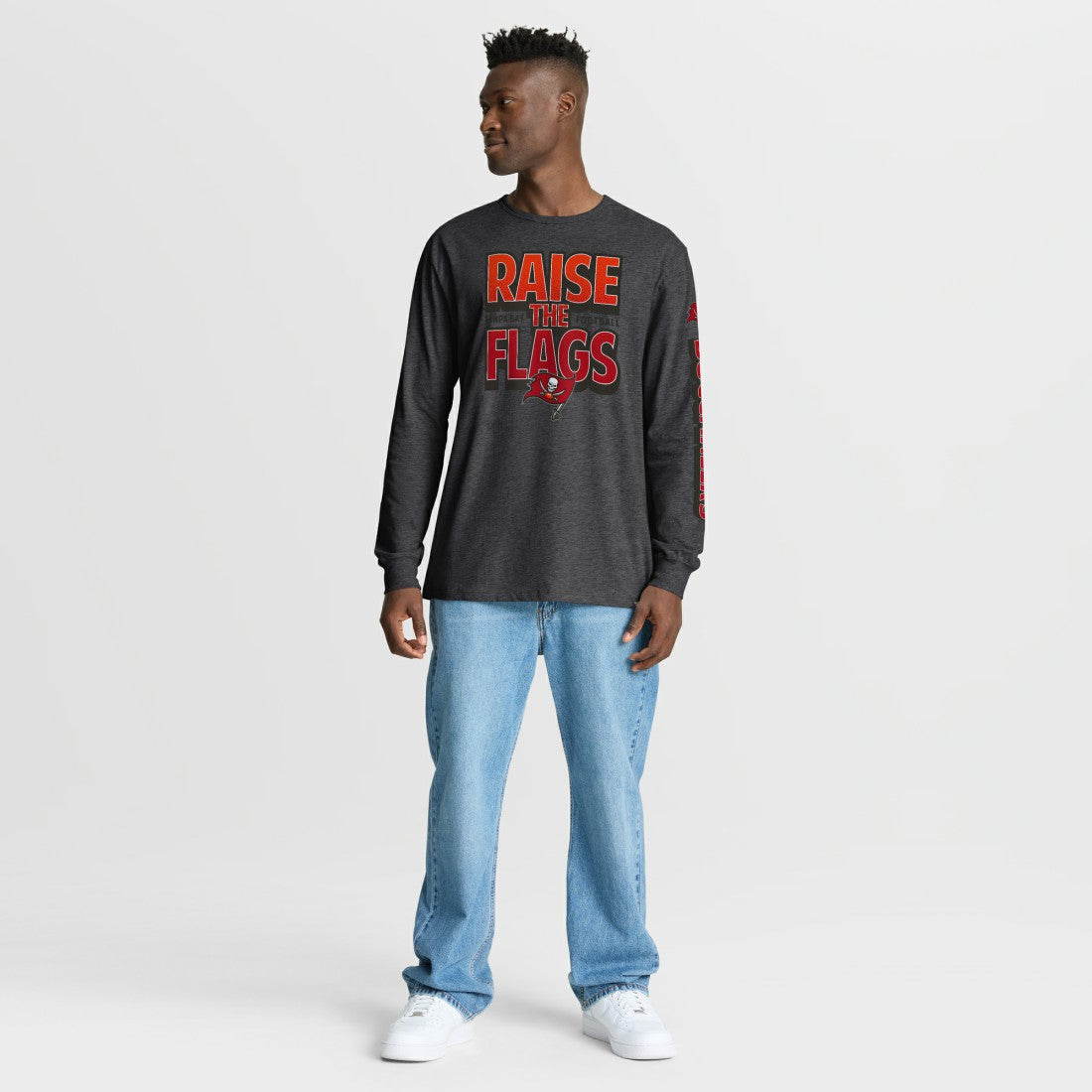 Tampa Bay Buccaneers Hometown Sweep Legacy Long Sleeve T-Shirt Heather Charcoal