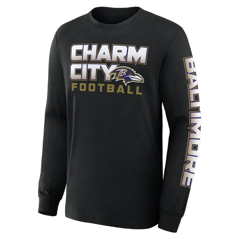 Baltimore Ravens Hometown Sweep Legacy Long Sleeve T-Shirt Black