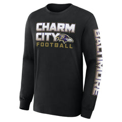 Baltimore Ravens Hometown Sweep Legacy Long Sleeve T-Shirt Black