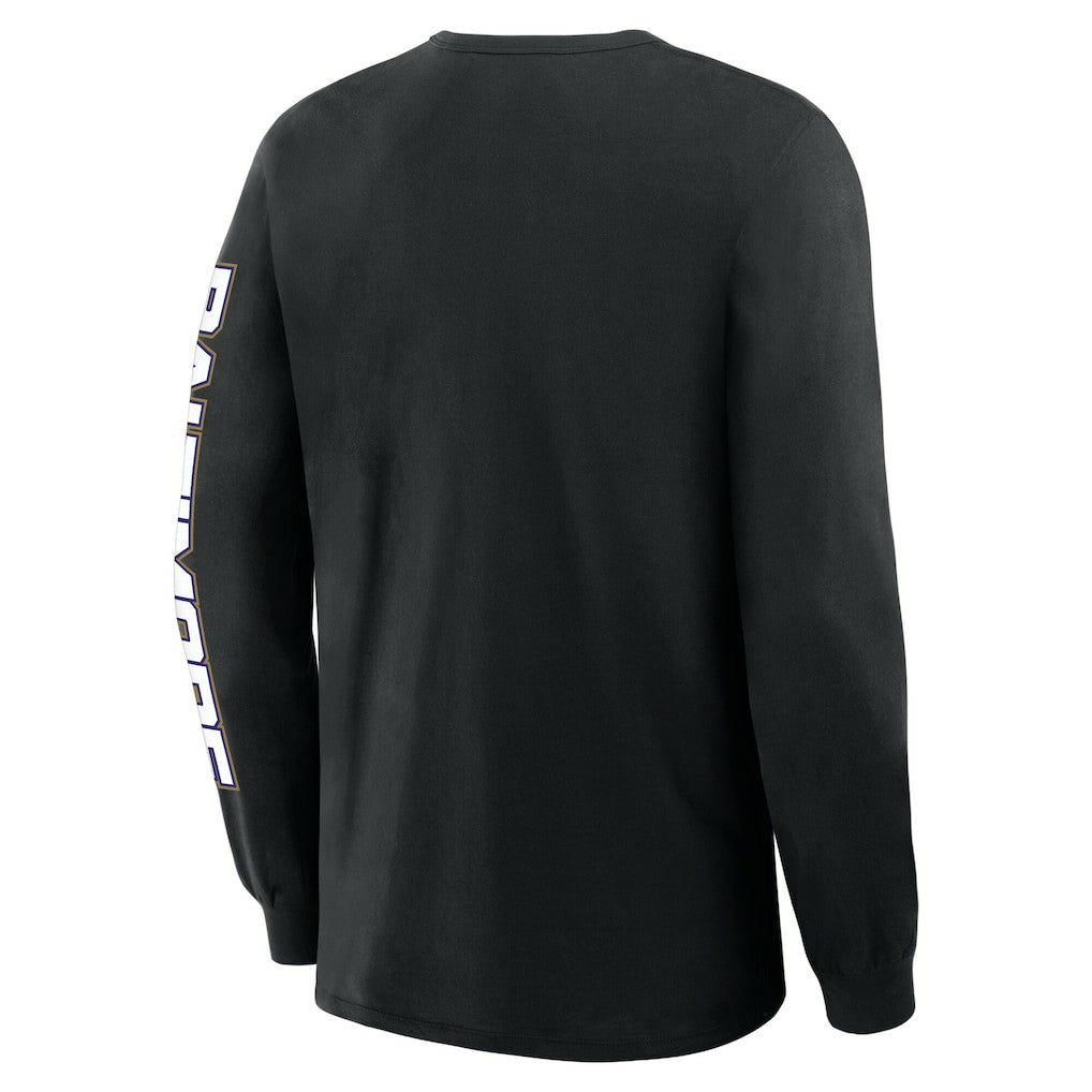 Baltimore Ravens Hometown Sweep Legacy Long Sleeve T-Shirt Black
