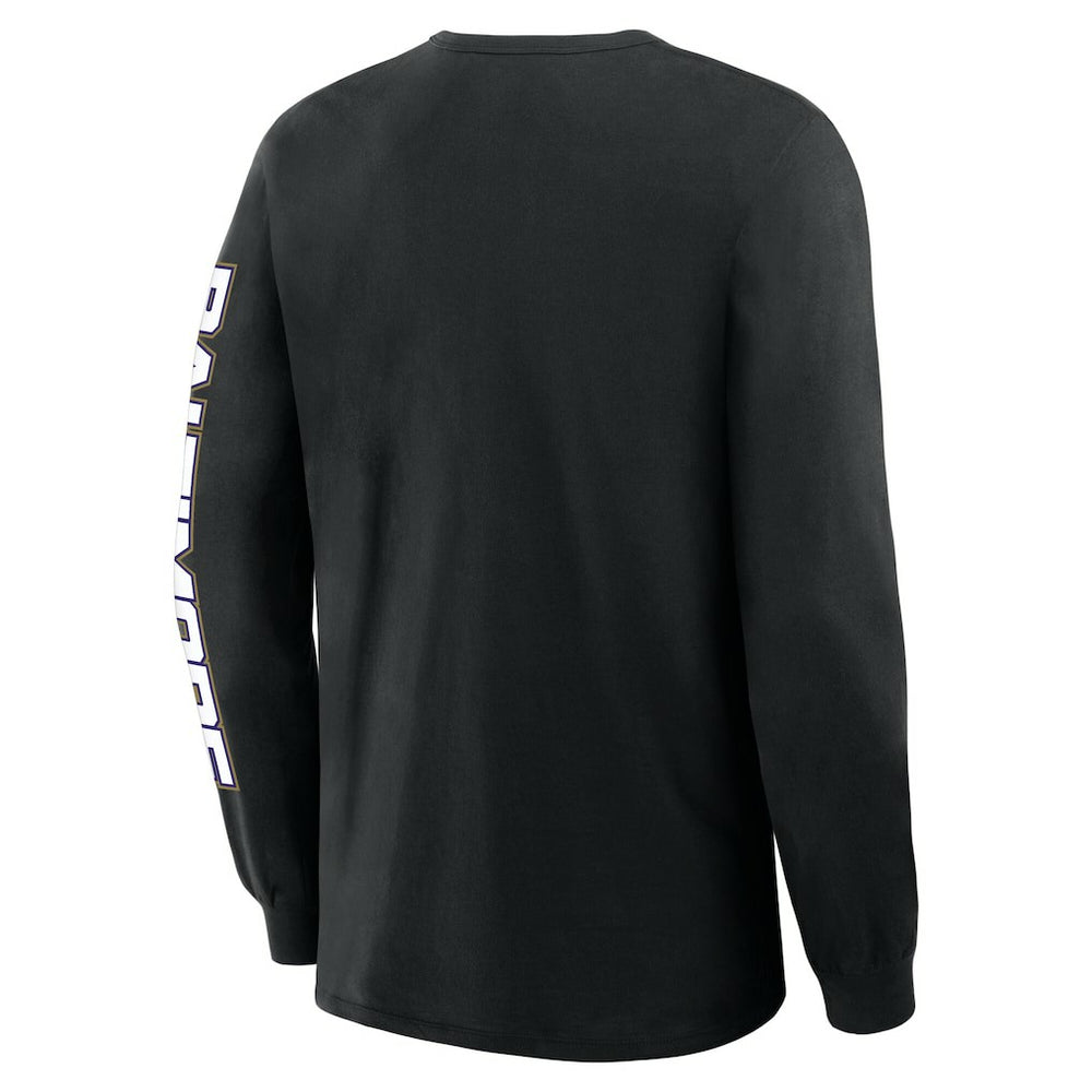 Baltimore Ravens Hometown Sweep Legacy Long Sleeve T-Shirt Black