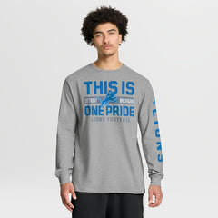 Detroit Lions Hometown Sweep Legacy Long Sleeve T-Shirt Heather Gray