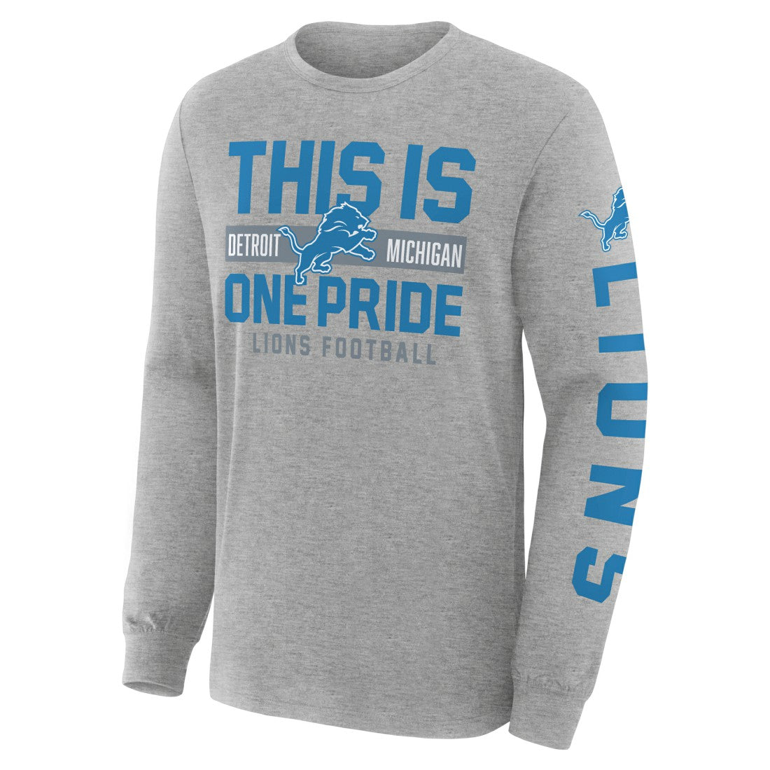 Detroit Lions Hometown Sweep Legacy Long Sleeve T-Shirt Heather Gray
