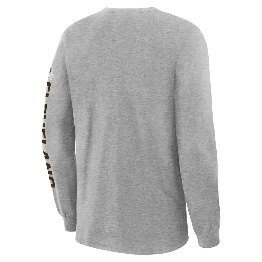 Cleveland Browns Hometown Sweep Legacy Long Sleeve T-Shirt Heather Gray