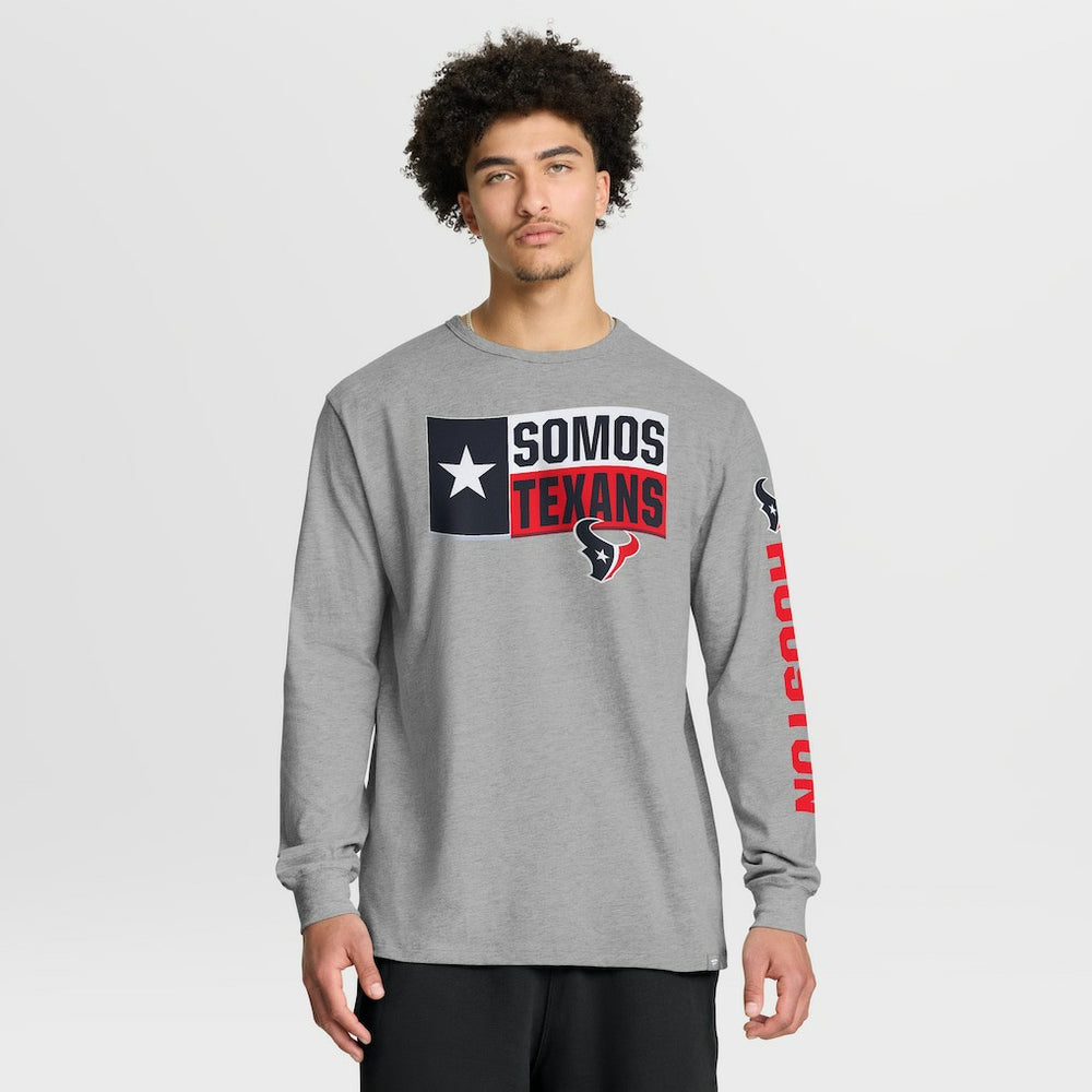 Houston Texans Hometown Sweep Legacy Long Sleeve T-Shirt Heather Gray