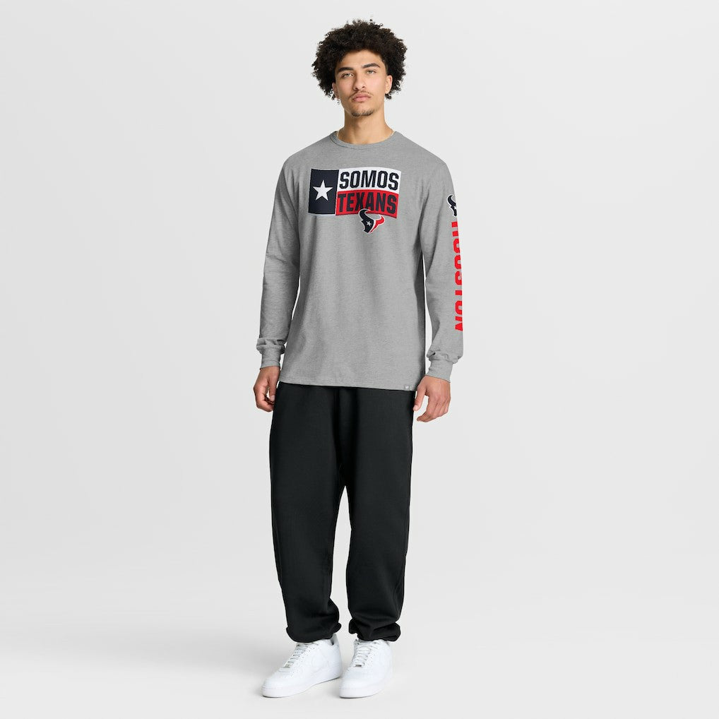 Houston Texans Hometown Sweep Legacy Long Sleeve T-Shirt Heather Gray