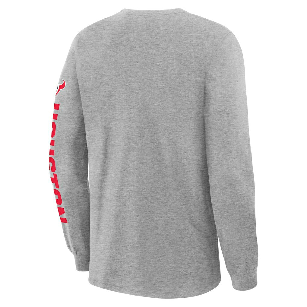 Houston Texans Hometown Sweep Legacy Long Sleeve T-Shirt Heather Gray