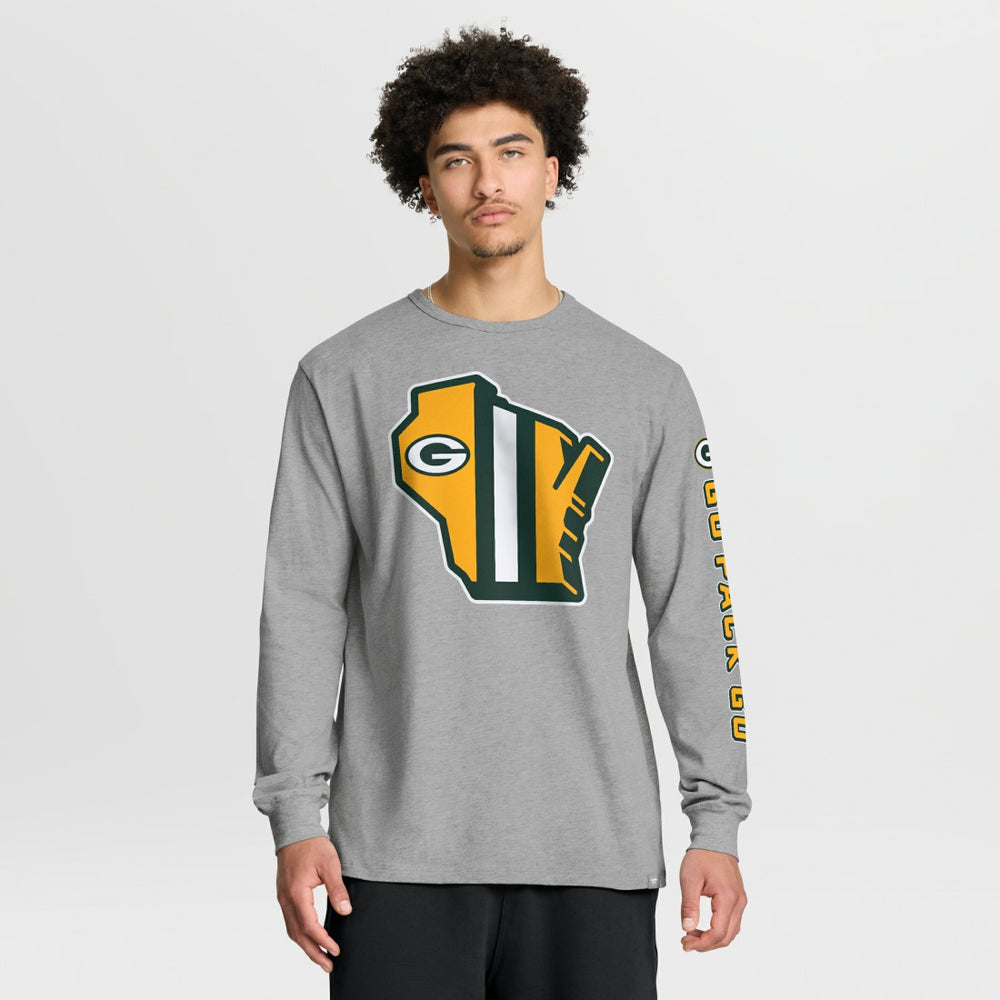 Green Bay Packers Hometown Sweep Legacy Long Sleeve T-Shirt Heather Gray