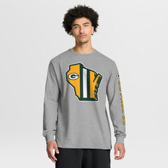 Green Bay Packers Hometown Sweep Legacy Long Sleeve T-Shirt Heather Gray