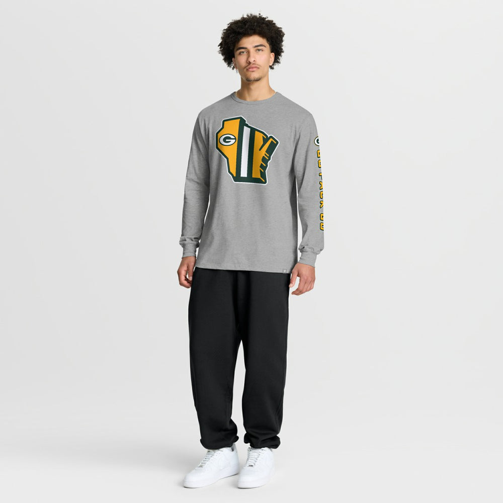 Green Bay Packers Hometown Sweep Legacy Long Sleeve T-Shirt Heather Gray
