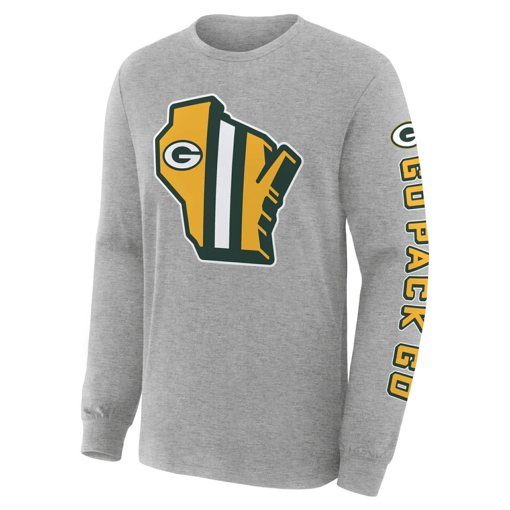 Green Bay Packers Hometown Sweep Legacy Long Sleeve T-Shirt Heather Gray