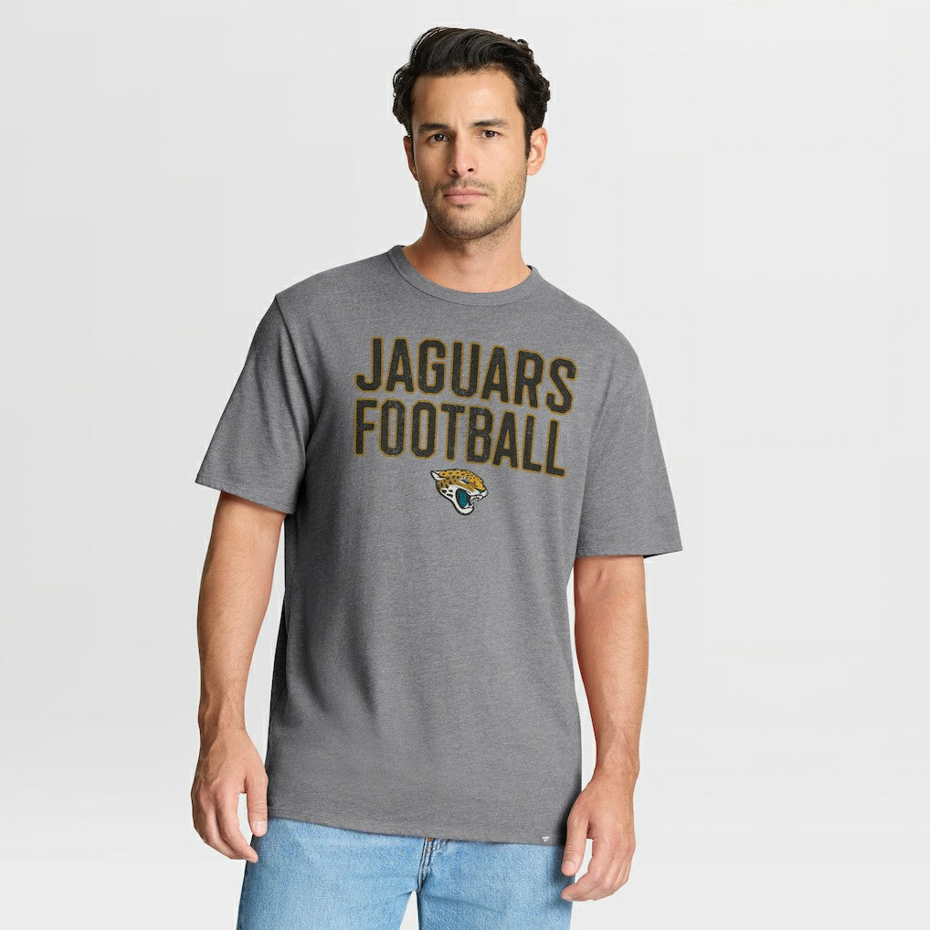 Jacksonville Jaguars First Down Tribute Tri-Blend T-Shirt Heather Gray