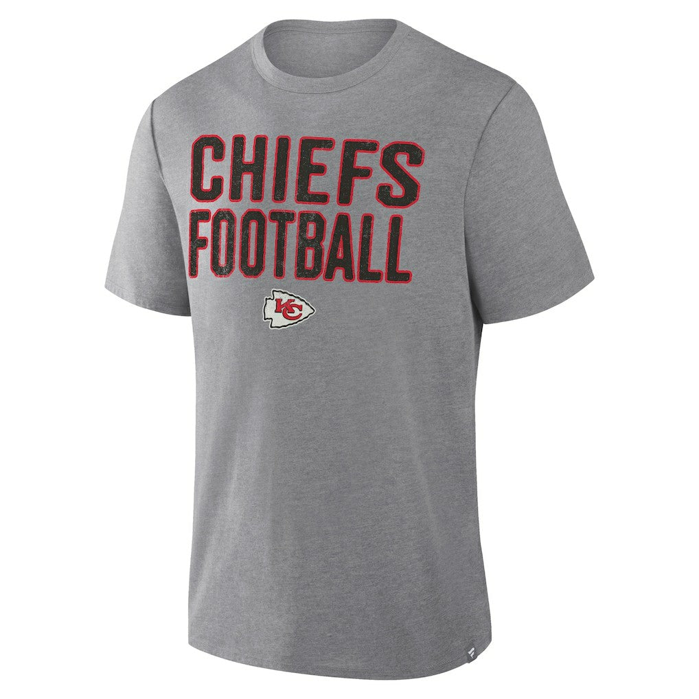 Kansas City Chiefs First Down Tribute Tri-Blend T-Shirt Heather Gray