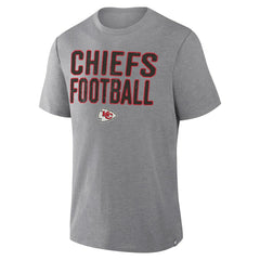 Kansas City Chiefs First Down Tribute Tri-Blend T-Shirt Heather Gray