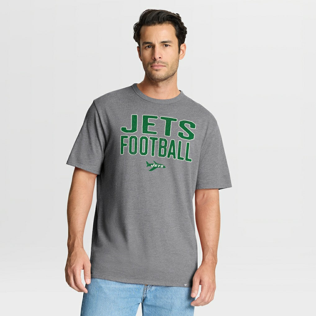 New York Jets First Down Tribute Tri-Blend T-Shirt Heather Gray