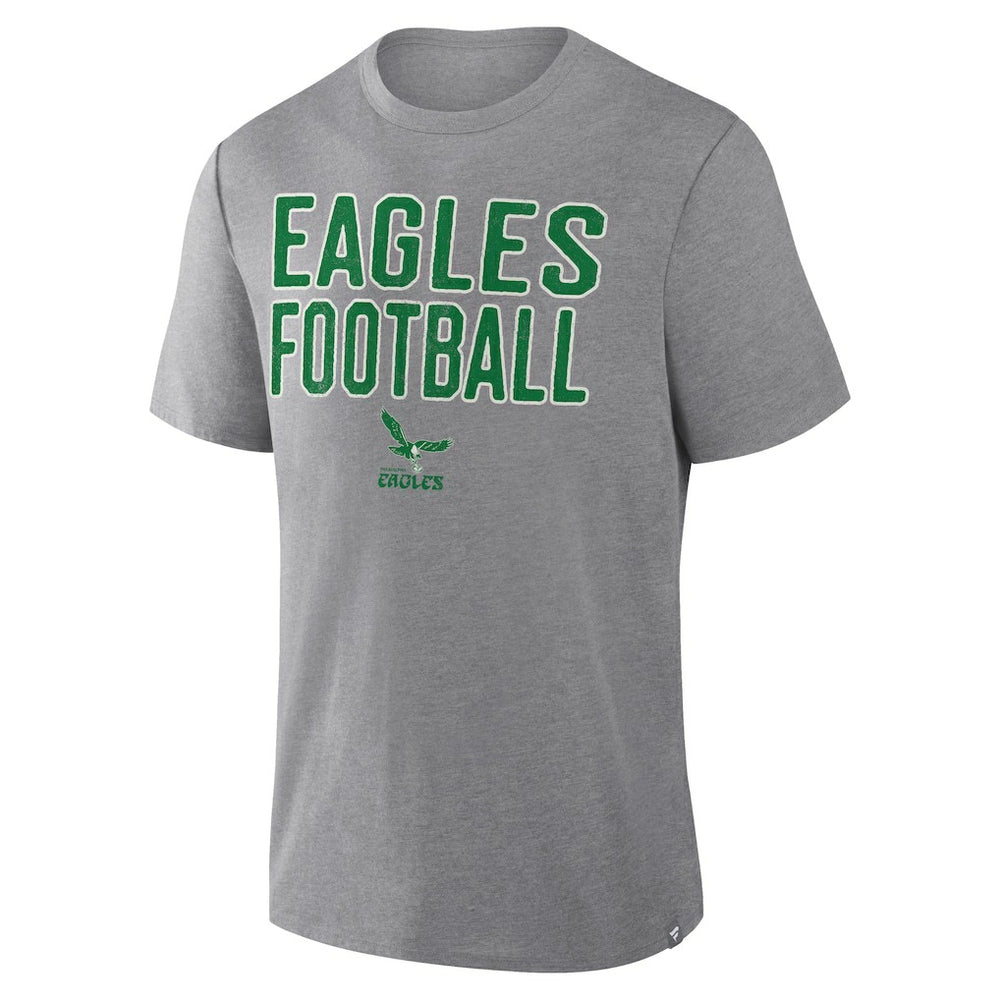 Philadelphia Eagles First Down Tribute Tri-Blend T-Shirt Heather Gray