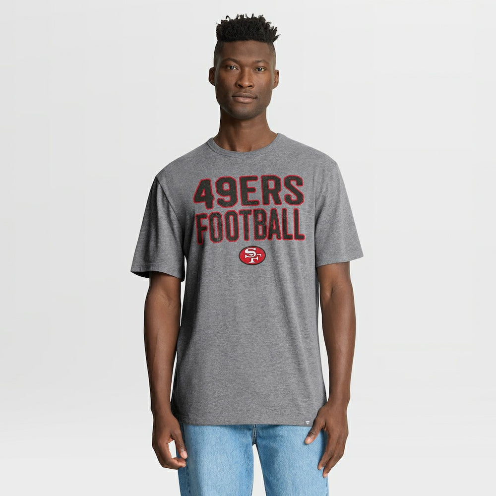 San Francisco 49ers First Down Tribute Tri-Blend T-Shirt Heather Gray