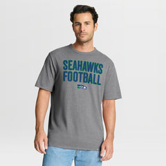 Seattle Seahawks First Down Tribute Tri-Blend T-Shirt Heather Gray