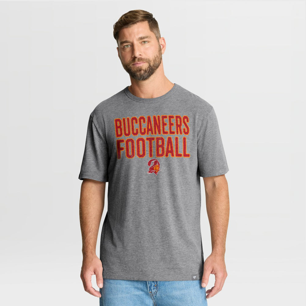 Tampa Bay Buccaneers First Down Tribute Tri-Blend T-Shirt Heather Gray