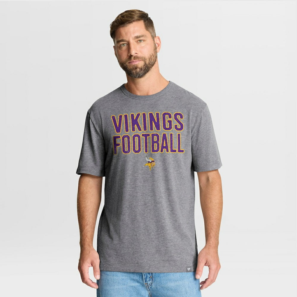 Minnesota Vikings First Down Tribute Tri-Blend T-Shirt Heather Gray