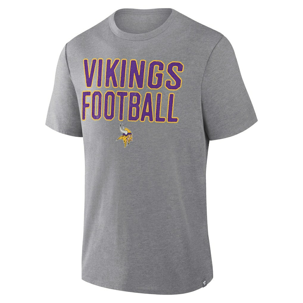 Minnesota Vikings First Down Tribute Tri-Blend T-Shirt Heather Gray