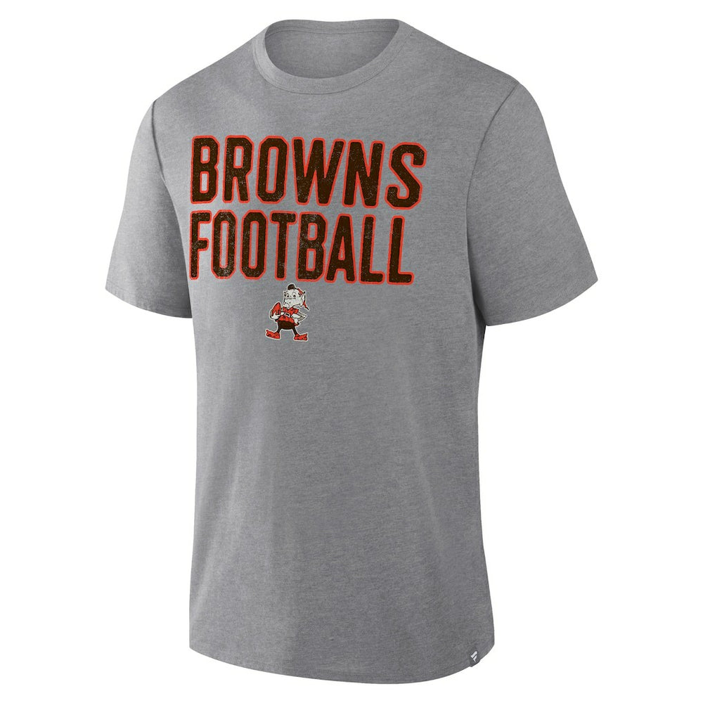 Cleveland Browns First Down Tribute Tri-Blend T-Shirt Heather Gray