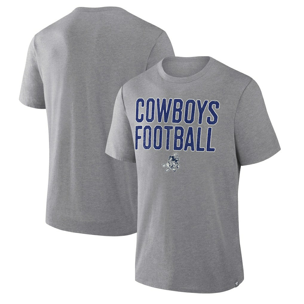 Dallas Cowboys First Down Tribute Tri-Blend T-Shirt Heather Gray