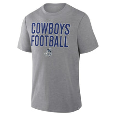 Dallas Cowboys First Down Tribute Tri-Blend T-Shirt Heather Gray