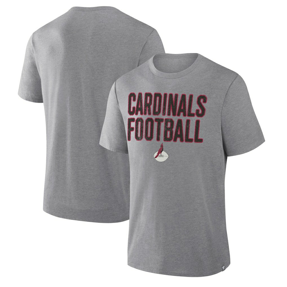 Arizona Cardinals First Down Tribute Tri-Blend T-Shirt Heather Gray