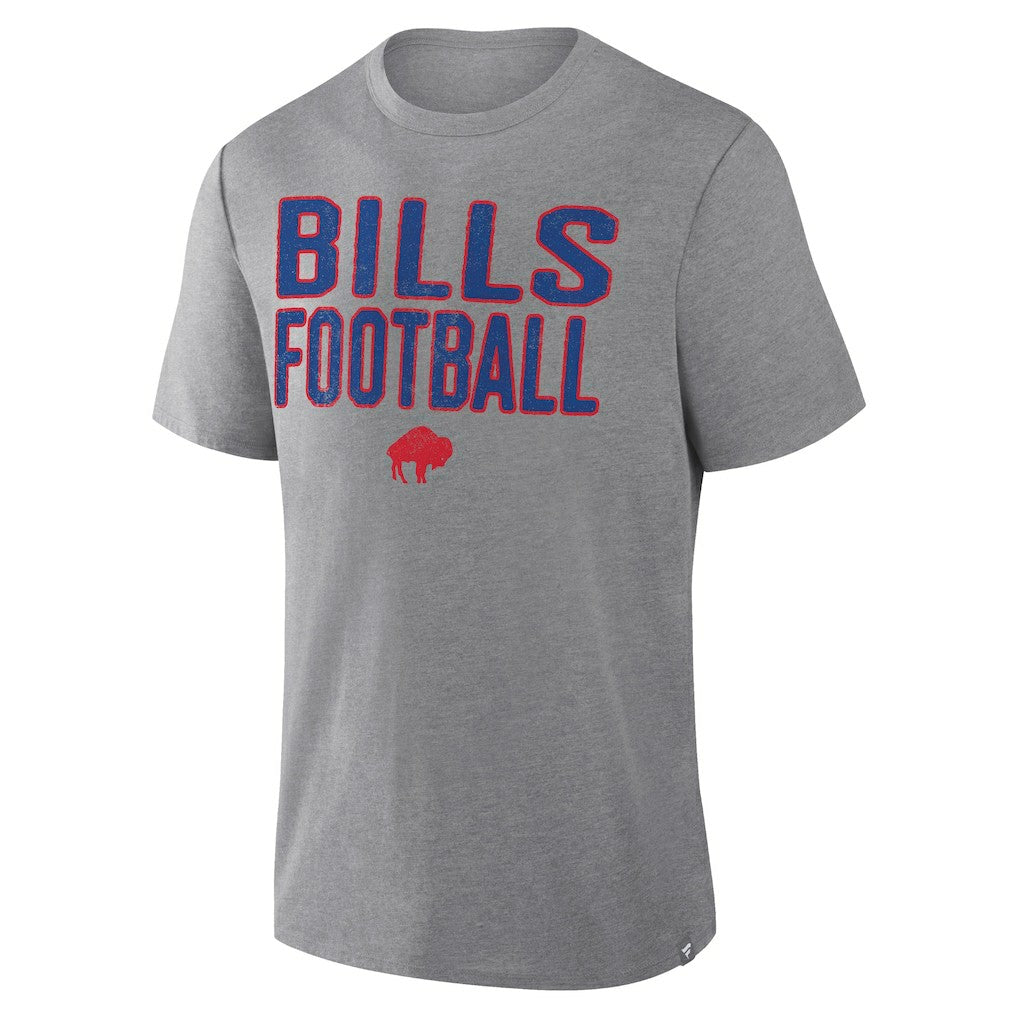 Buffalo Bills First Down Tribute Tri-Blend T-Shirt Heather Gray